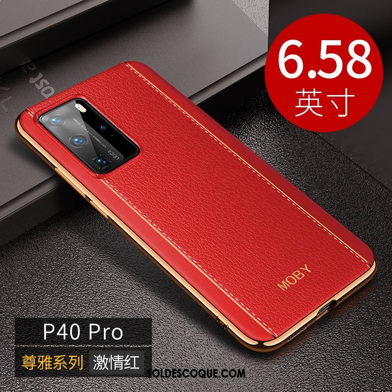 Coque Huawei P40 Pro Tout Compris Business Luxe Téléphone Portable Très Mince Housse Soldes