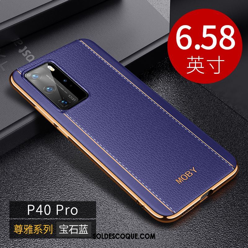 Coque Huawei P40 Pro Tout Compris Business Luxe Téléphone Portable Très Mince Housse Soldes