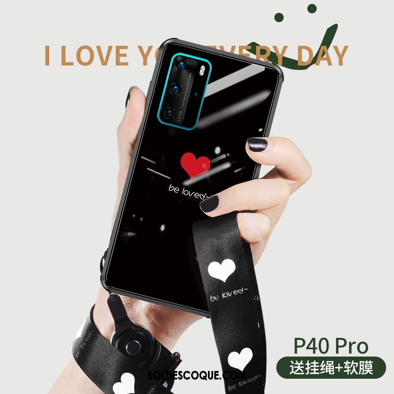 Coque Huawei P40 Pro Téléphone Portable Très Mince Silicone Verre Créatif En Ligne
