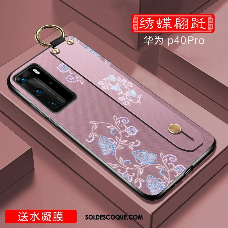 Coque Huawei P40 Pro Étui Délavé En Daim Luxe Incassable Très Mince Housse En Ligne