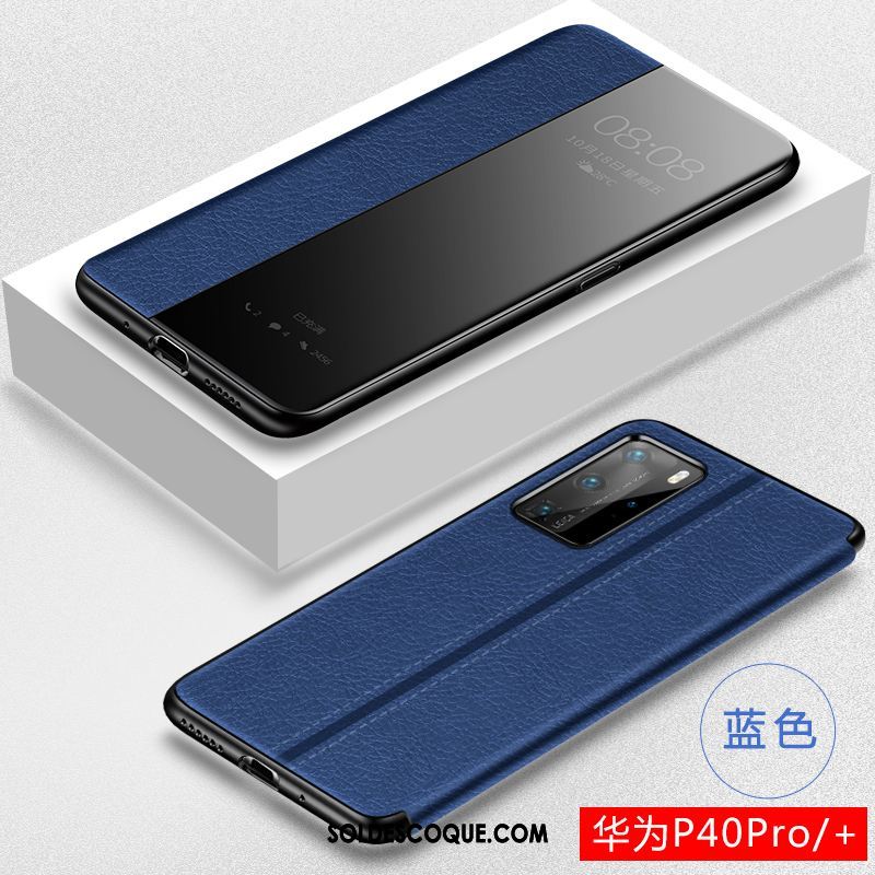 Coque Huawei P40 Pro Étui En Cuir Magnétisme Téléphone Portable Silicone Protection Pas Cher