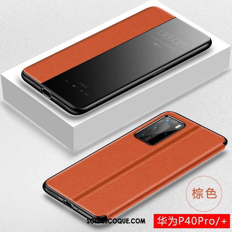 Coque Huawei P40 Pro Étui En Cuir Magnétisme Téléphone Portable Silicone Protection Pas Cher