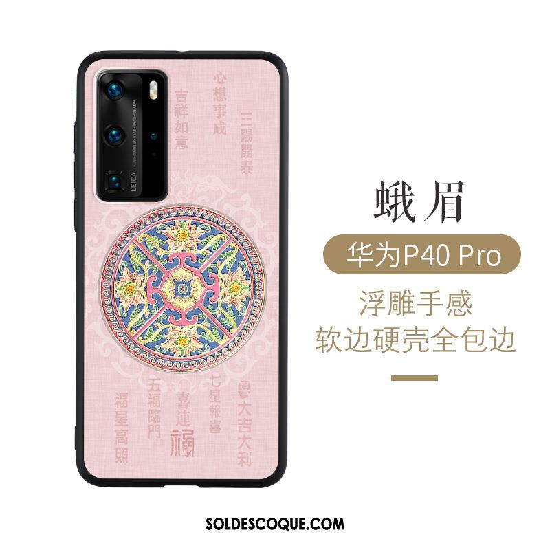 Coque Huawei P40 Pro Étui Protection Très Mince Vent Gaufrage En Vente