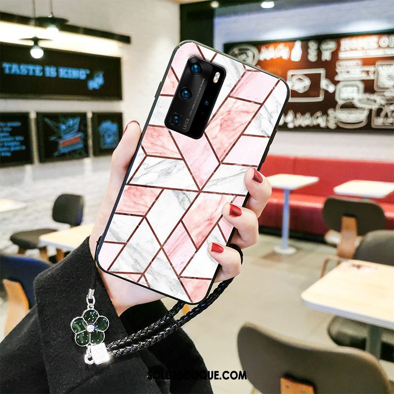 Coque Huawei P40 Pro Étui Vent Géométrie Amoureux Personnalité Housse Soldes