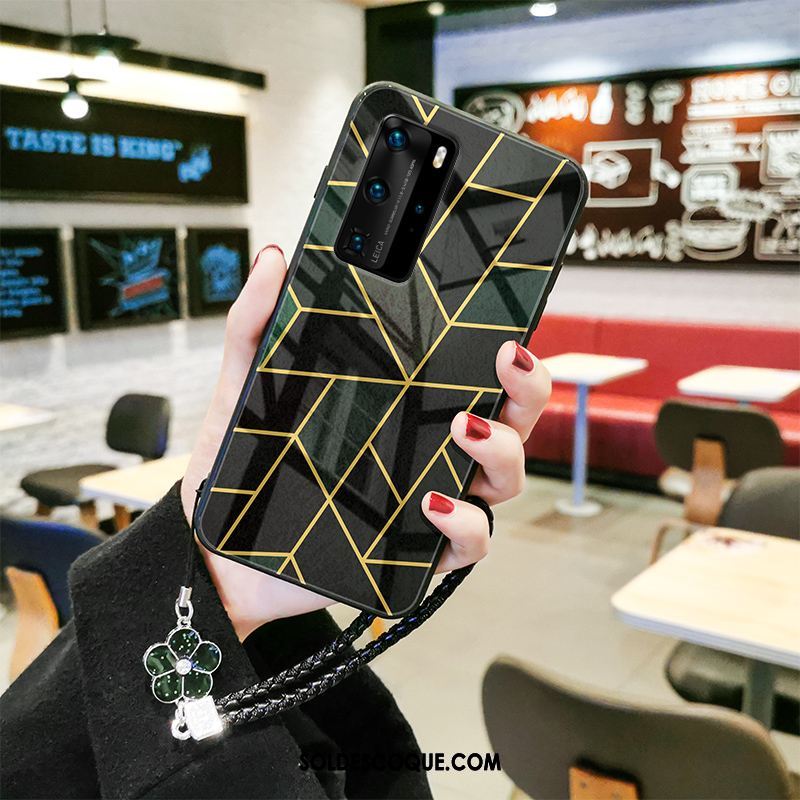 Coque Huawei P40 Pro Étui Vent Géométrie Amoureux Personnalité Housse Soldes