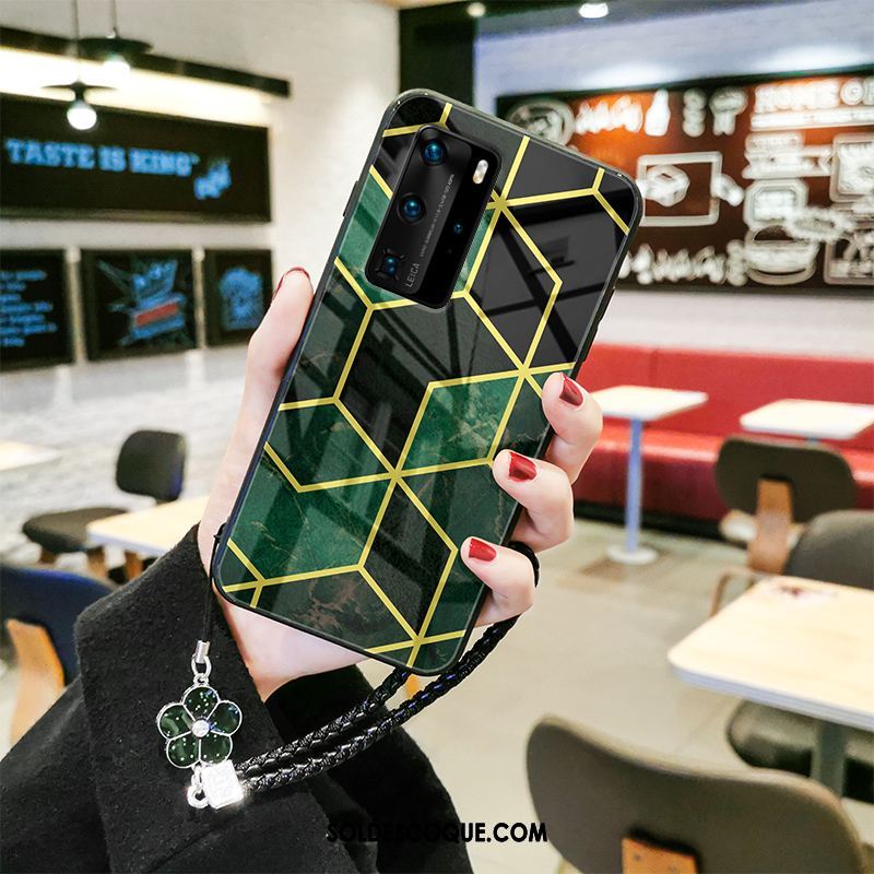 Coque Huawei P40 Pro Étui Vent Géométrie Amoureux Personnalité Housse Soldes