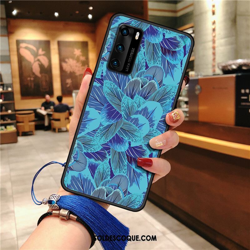 Coque Huawei P40 Silicone Délavé En Daim Fluide Doux Incassable Vent Housse En Ligne