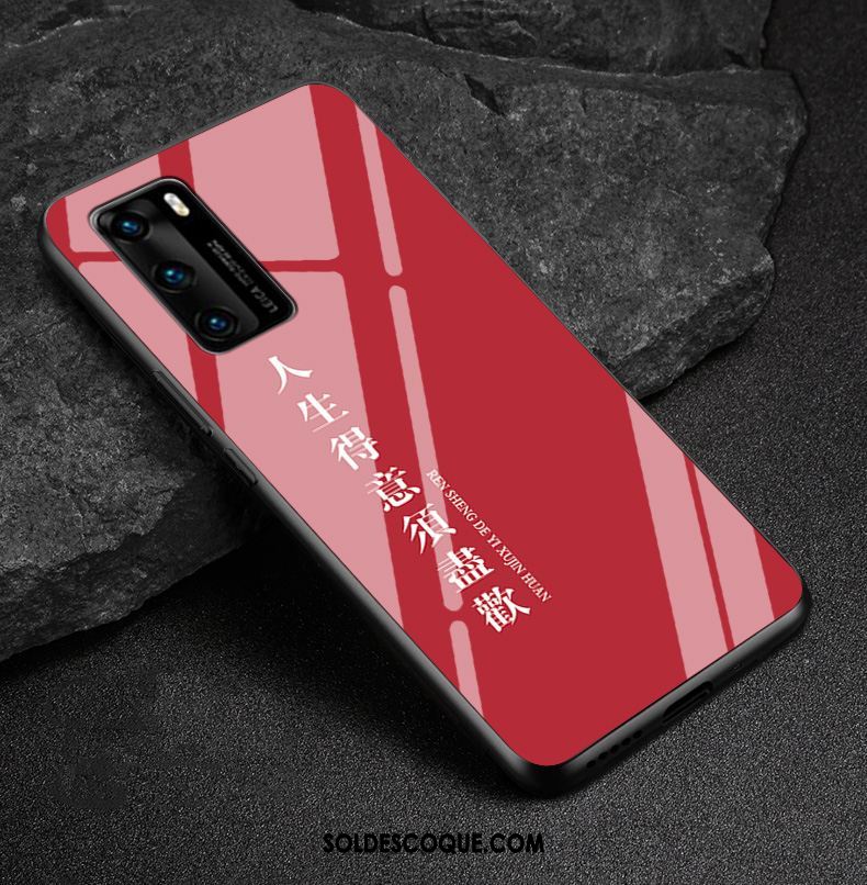 Coque Huawei P40 Tendance Rouge Art Incassable Téléphone Portable Pas Cher