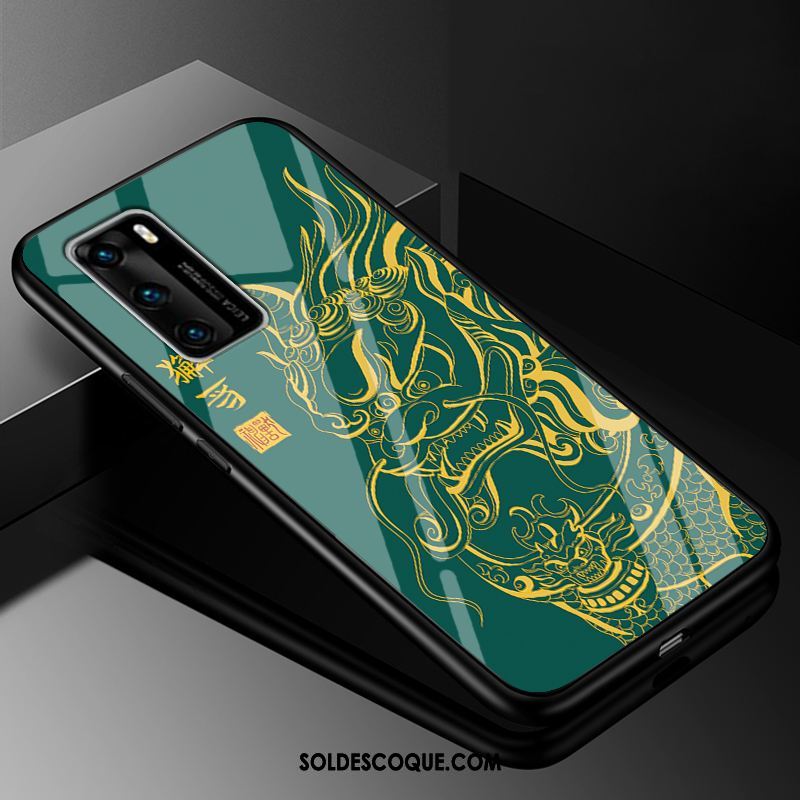 Coque Huawei P40 Tout Compris Noir Vintage Incassable Étui Soldes