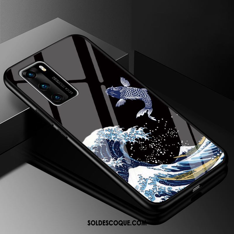 Coque Huawei P40 Tout Compris Noir Vintage Incassable Étui Soldes