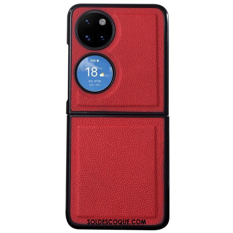 Coque Huawei P50 Pocket Véritable Cuir Design