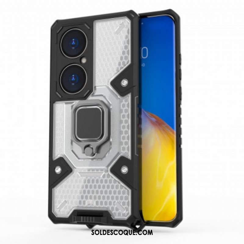 Coque Huawei P50 Pro Hybride Résistante Style Nid d'Abeille