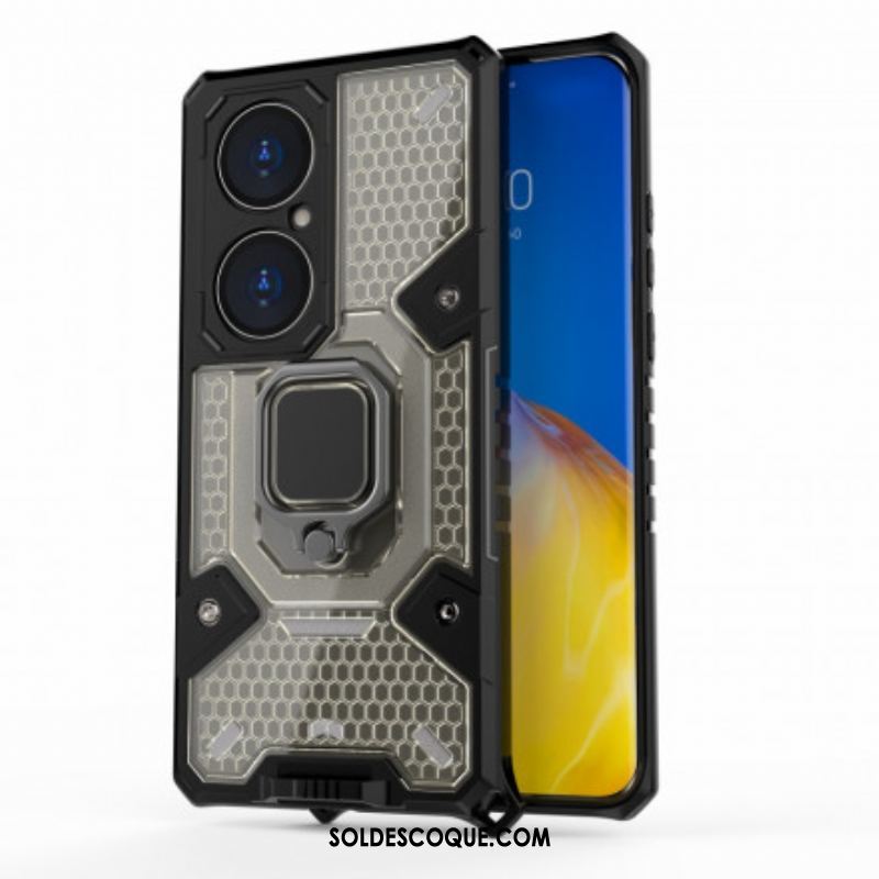 Coque Huawei P50 Pro Hybride Résistante Style Nid d'Abeille