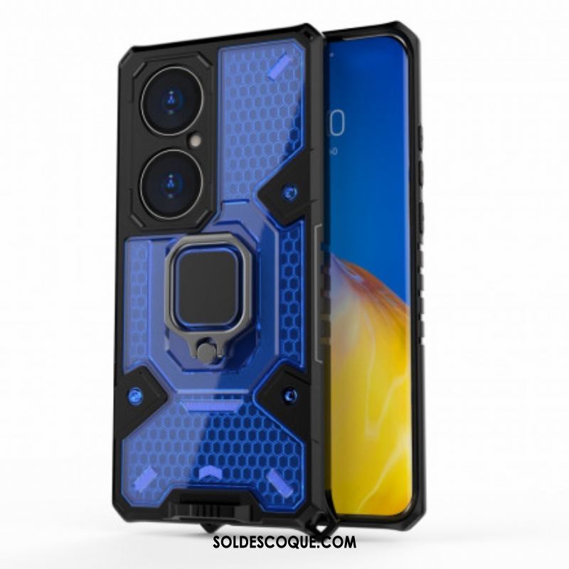 Coque Huawei P50 Pro Hybride Résistante Style Nid d'Abeille