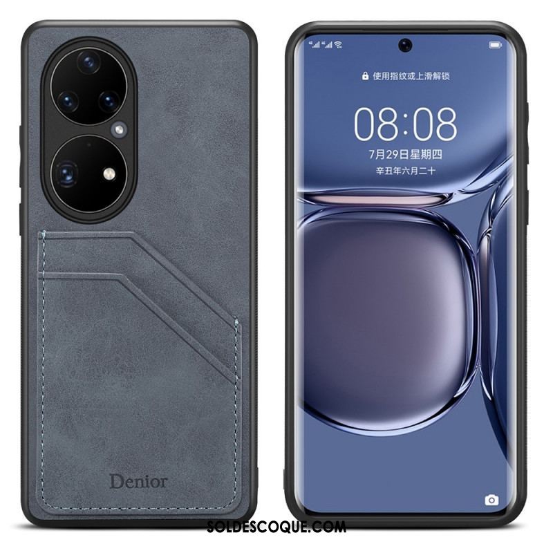 Coque Huawei P50 Pro Porte Cartes Double Fentes Denior