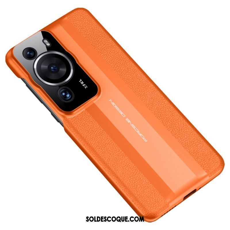 Coque Huawei P60 Pro Cuir Véritable