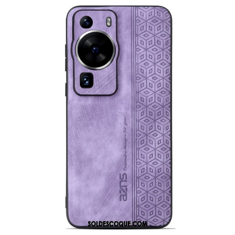 Coque Huawei P60 Pro Effet Cuir AZNS