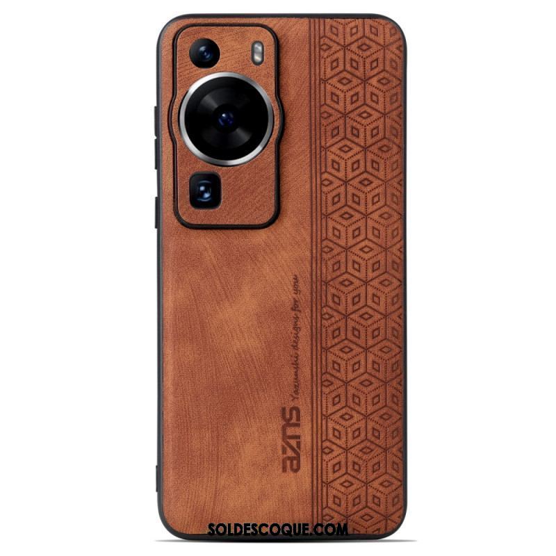 Coque Huawei P60 Pro Effet Cuir AZNS