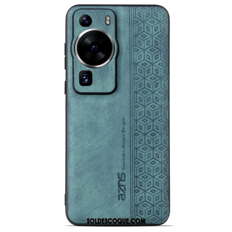 Coque Huawei P60 Pro Effet Cuir AZNS