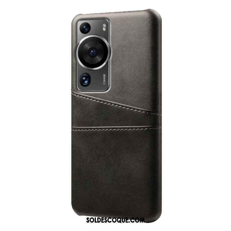 Coque Huawei P60 Pro Effet Cuir Porte-Cartes