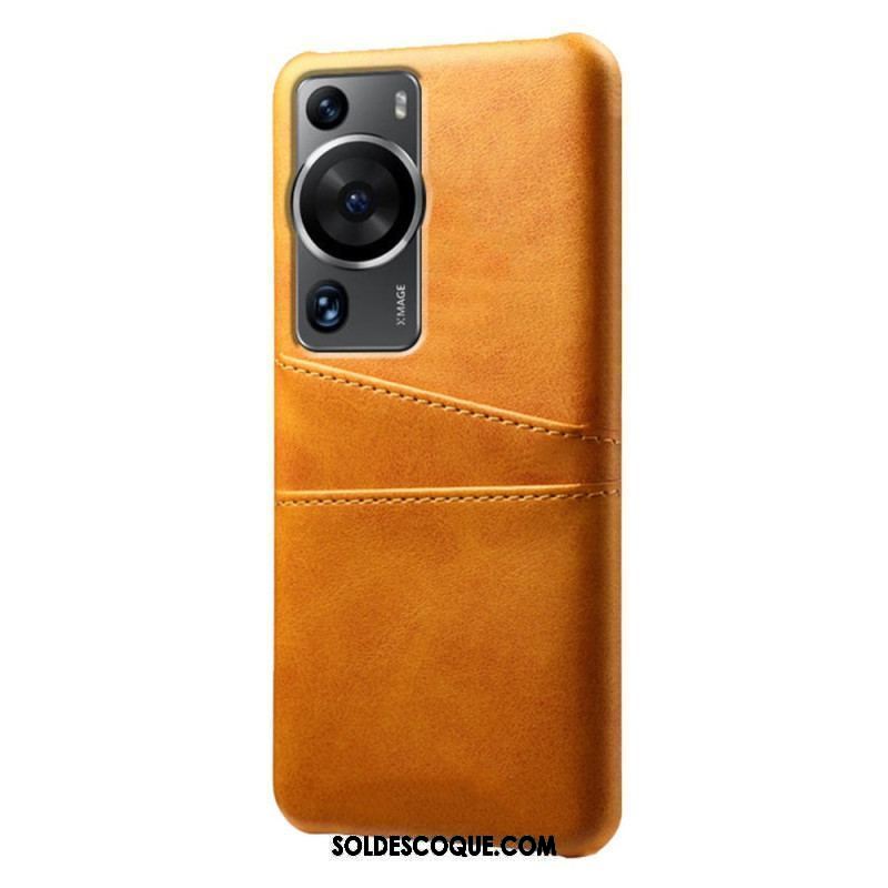 Coque Huawei P60 Pro Effet Cuir Porte-Cartes