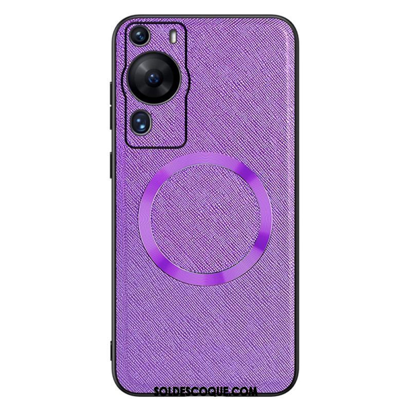 Coque Huawei P60 Pro Simili Cuir Compatible Magsafe