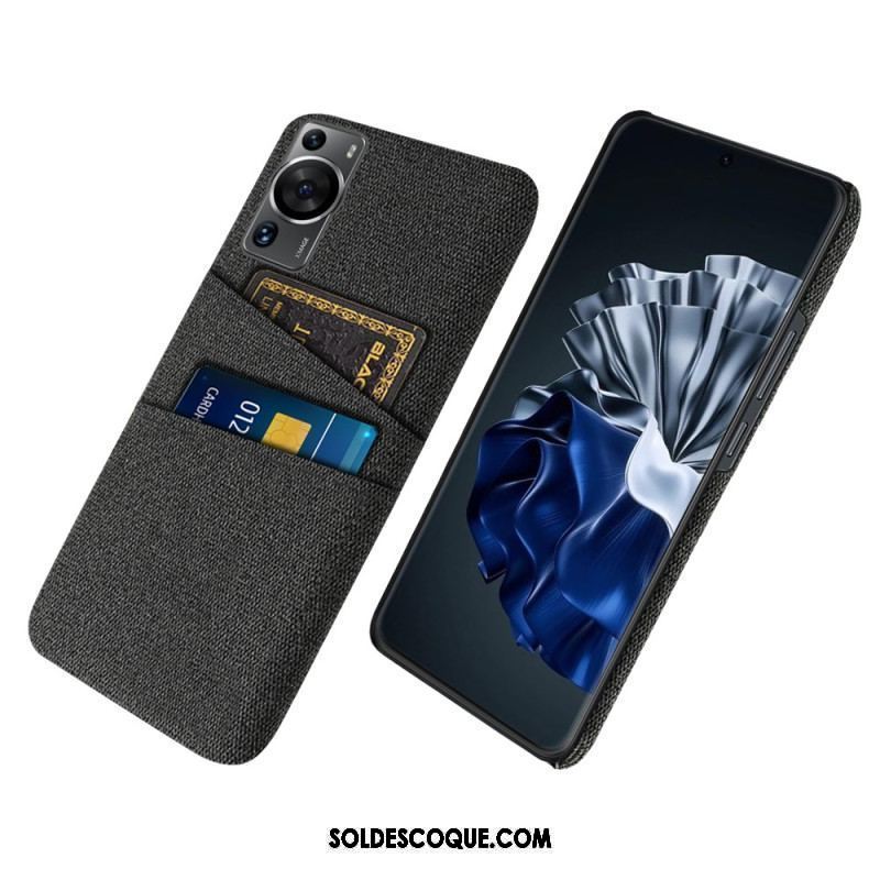 Coque Huawei P60 Pro Tissu Porte-Cartes