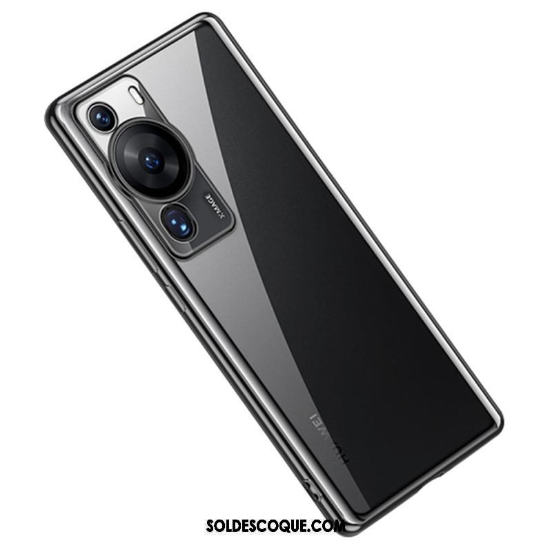 Coque Huawei P60 Pro Transparente Rebords Style Métal SULADA