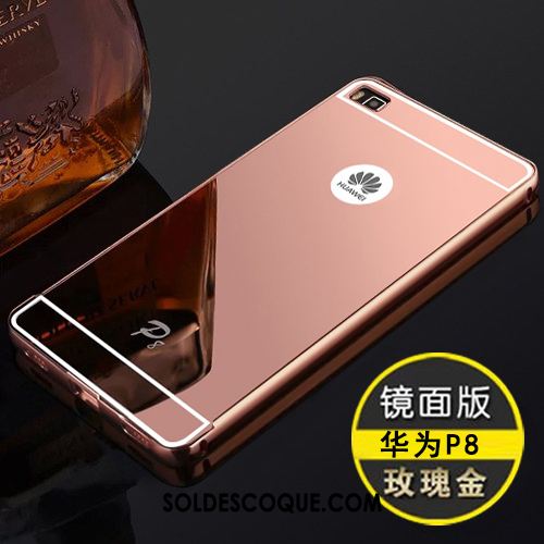 Coque Huawei P8 Argent Difficile Téléphone Portable Protection Miroir Soldes