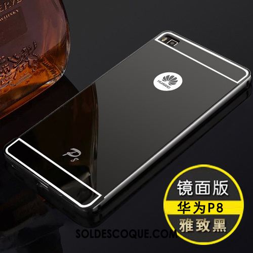 Coque Huawei P8 Argent Difficile Téléphone Portable Protection Miroir Soldes