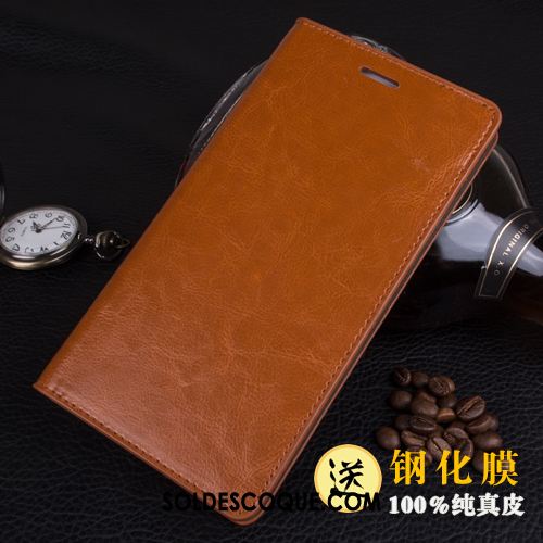 Coque Huawei P8 Cuir Véritable Clamshell Étui En Cuir Téléphone Portable Protection Pas Cher