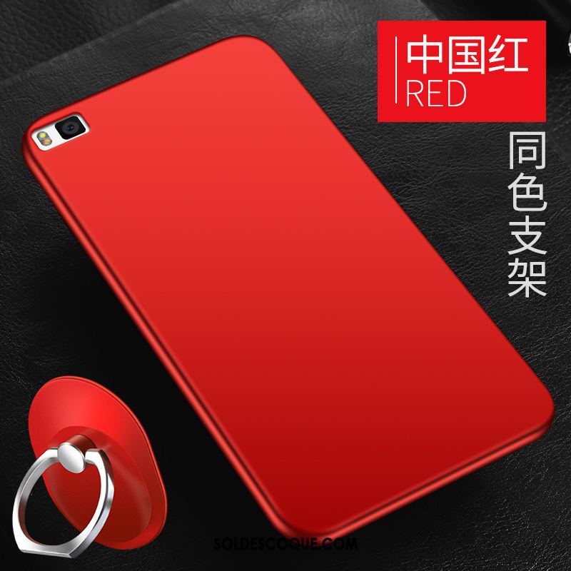 Coque Huawei P8 Fluide Doux Incassable Téléphone Portable Rouge Silicone Housse En Ligne