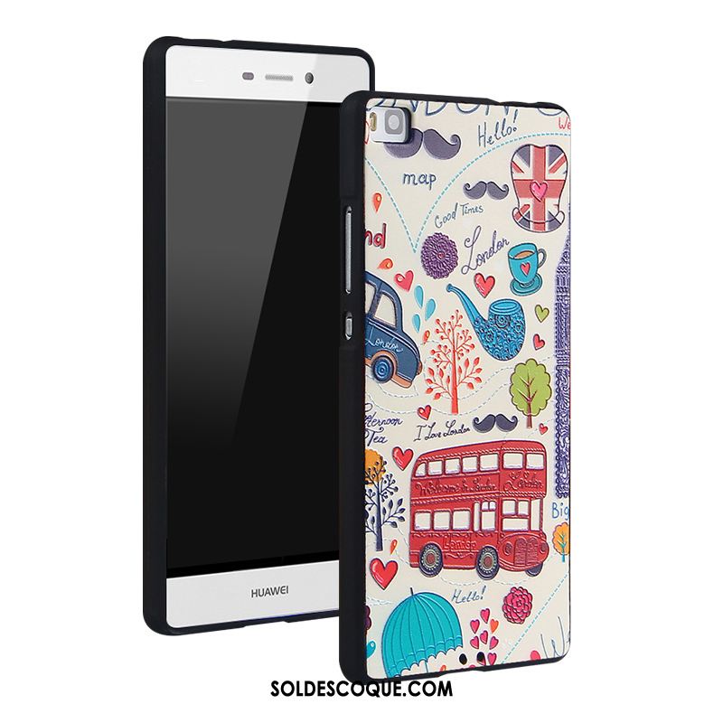 Coque Huawei P8 Gaufrage Silicone Incassable Fluide Doux Étui Pas Cher