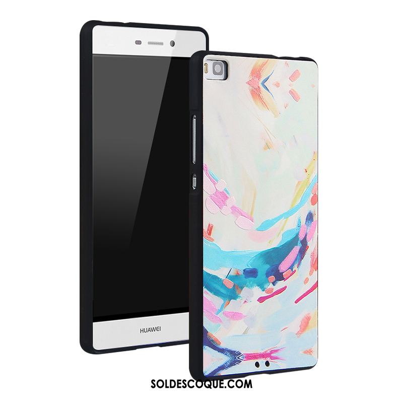 Coque Huawei P8 Gaufrage Silicone Incassable Fluide Doux Étui Pas Cher