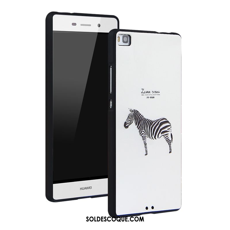 Coque Huawei P8 Gaufrage Silicone Incassable Fluide Doux Étui Pas Cher