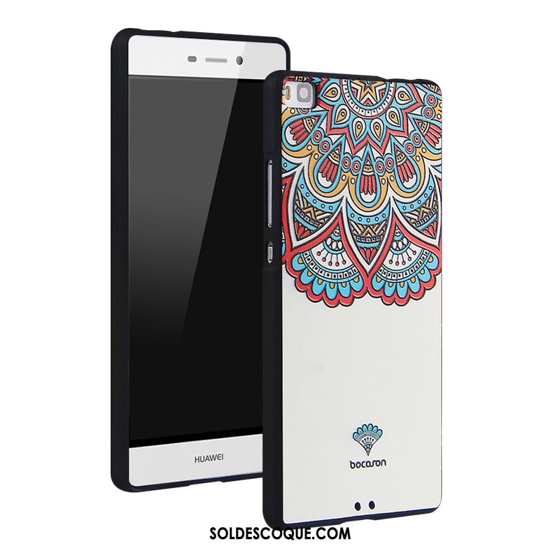 Coque Huawei P8 Gaufrage Silicone Incassable Fluide Doux Étui Pas Cher