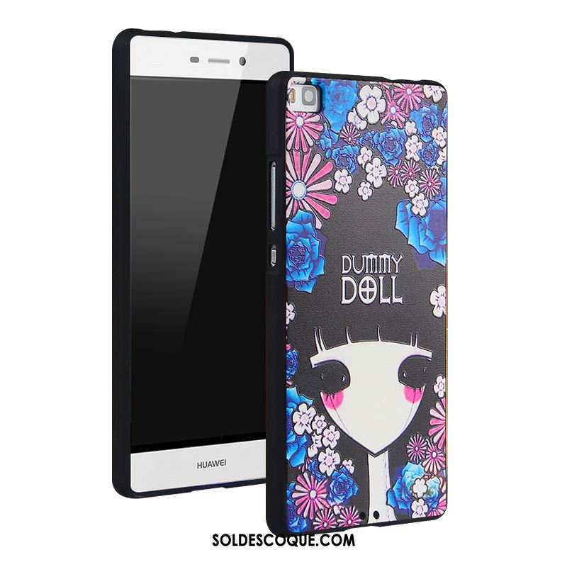 Coque Huawei P8 Gaufrage Silicone Incassable Fluide Doux Étui Pas Cher