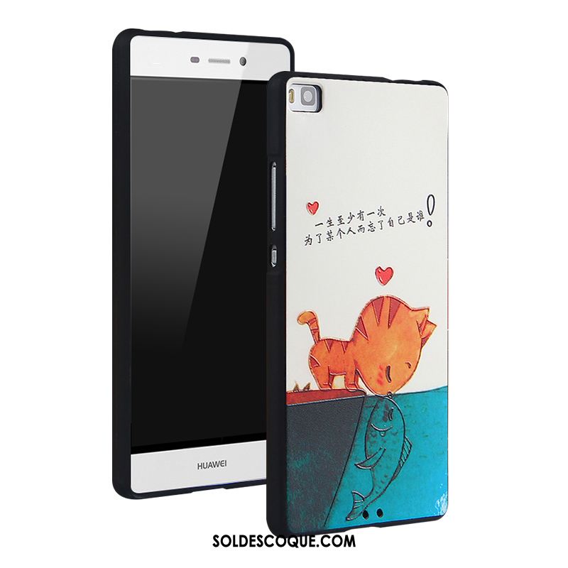 Coque Huawei P8 Gaufrage Silicone Incassable Fluide Doux Étui Pas Cher