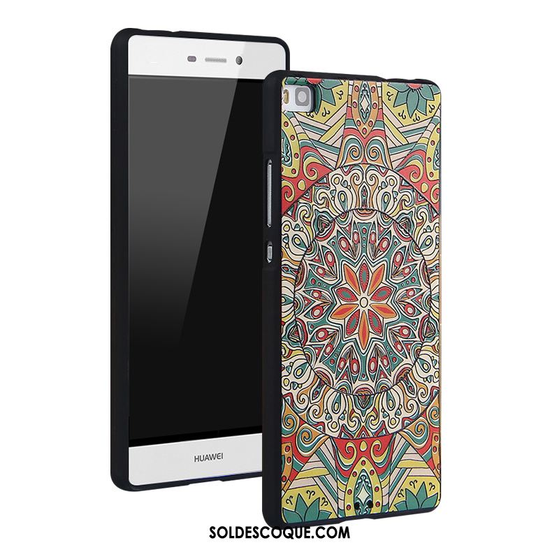 Coque Huawei P8 Gaufrage Silicone Incassable Fluide Doux Étui Pas Cher