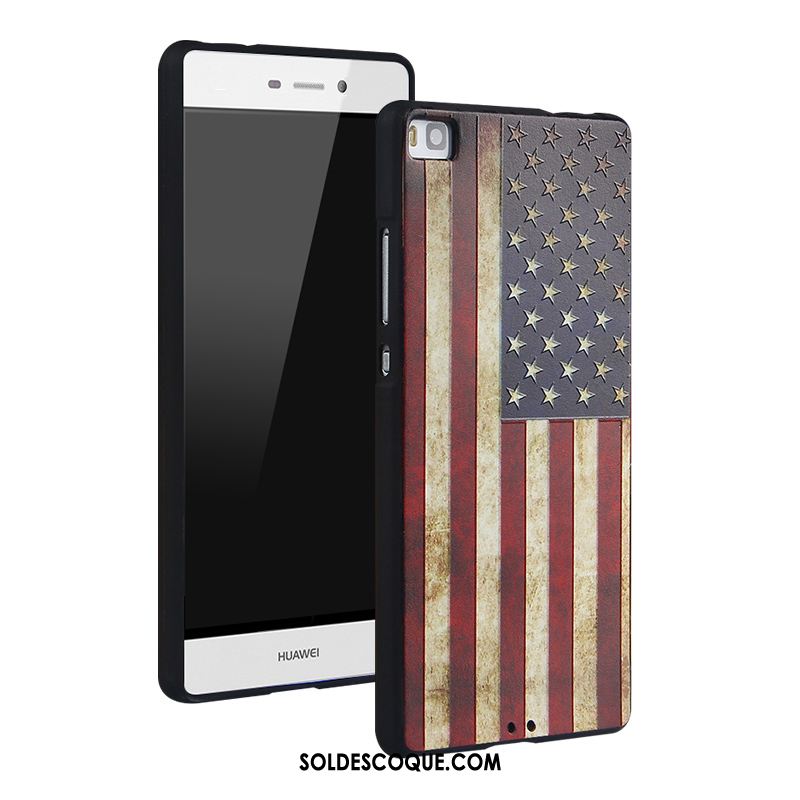 Coque Huawei P8 Gaufrage Silicone Incassable Fluide Doux Étui Pas Cher