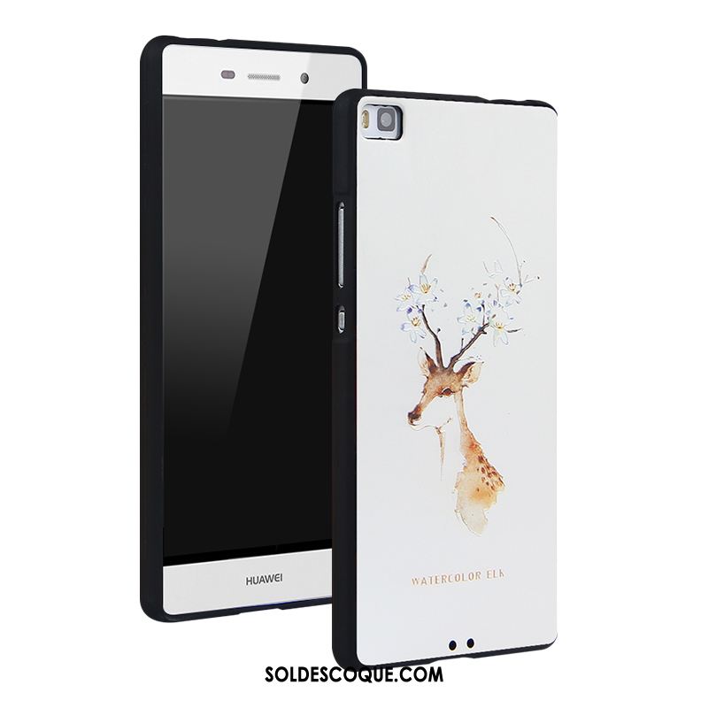 Coque Huawei P8 Gaufrage Silicone Incassable Fluide Doux Étui Pas Cher