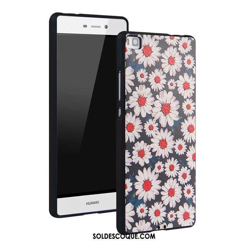 Coque Huawei P8 Gaufrage Silicone Incassable Fluide Doux Étui Pas Cher