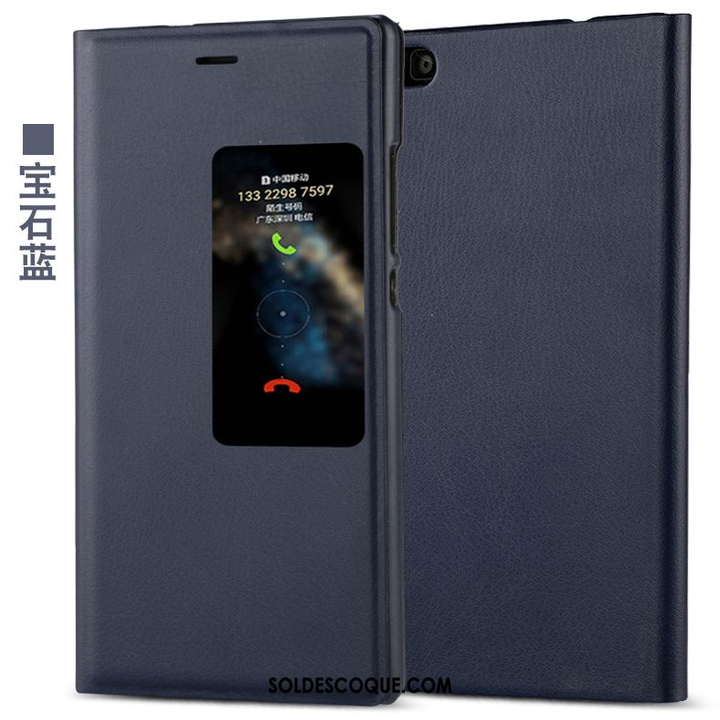 Coque Huawei P8 Incassable Clamshell Téléphone Portable Tout Compris Étui En Cuir Soldes