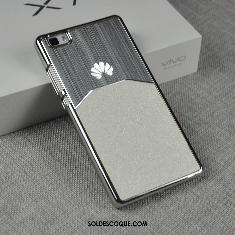 Coque Huawei P8 Jeunesse Métal Tempérer Blanc Protection Housse Soldes