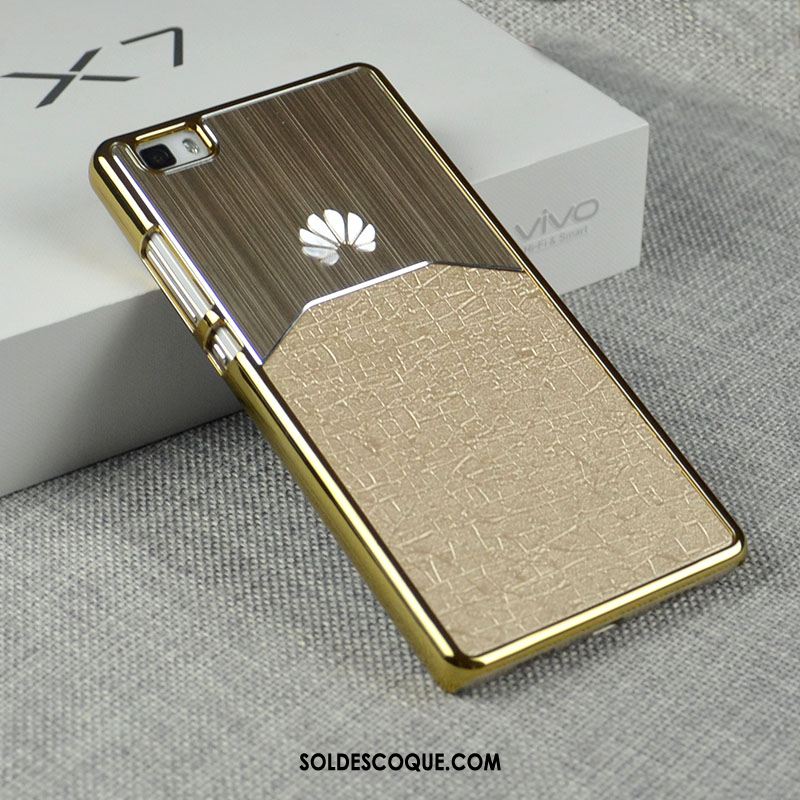 Coque Huawei P8 Jeunesse Métal Tempérer Blanc Protection Housse Soldes