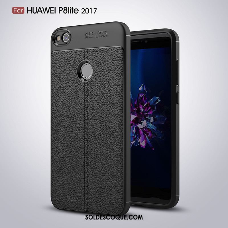 Coque Huawei P8 Lite 2017 Fluide Doux Cuir Incassable Simple Tout Compris Pas Cher