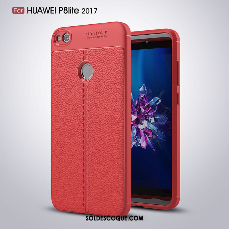 Coque Huawei P8 Lite 2017 Fluide Doux Cuir Incassable Simple Tout Compris Pas Cher