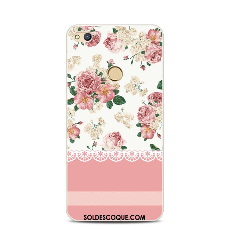 Coque Huawei P8 Lite 2017 Rose Téléphone Portable Dentelle Fluide Doux Support En Vente