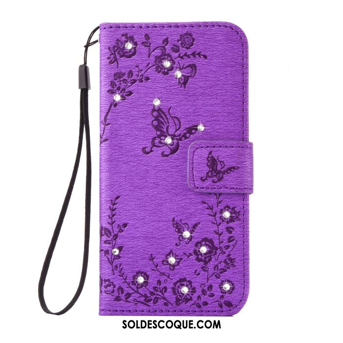 Coque Huawei P8 Lite 2017 Strass Jeunesse Protection Étui Violet Soldes