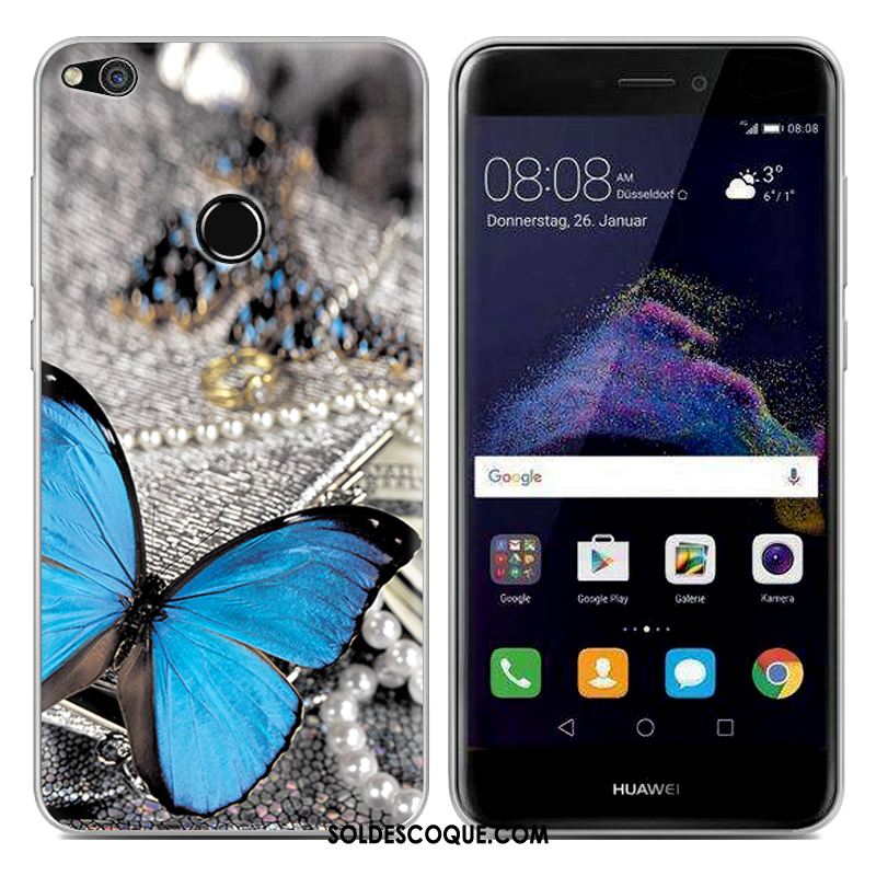 Coque Huawei P8 Lite 2017 Téléphone Portable Silicone Créatif Fluide Doux Bleu Pas Cher